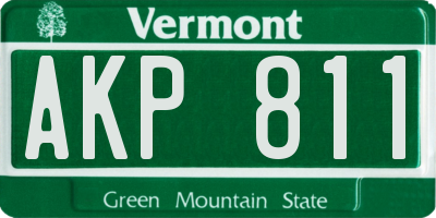VT license plate AKP811