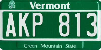 VT license plate AKP813