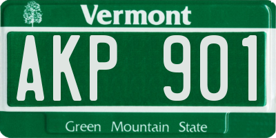 VT license plate AKP901
