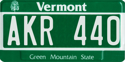 VT license plate AKR440