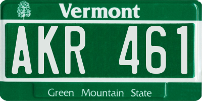 VT license plate AKR461