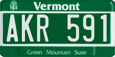 VT license plate AKR591