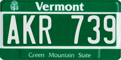 VT license plate AKR739