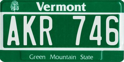 VT license plate AKR746