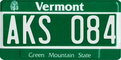 VT license plate AKS084