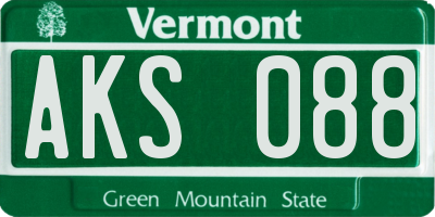 VT license plate AKS088