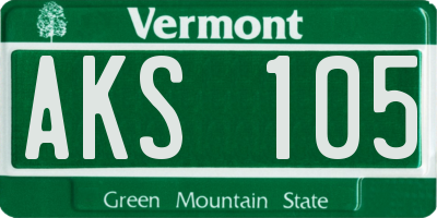 VT license plate AKS105