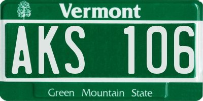 VT license plate AKS106