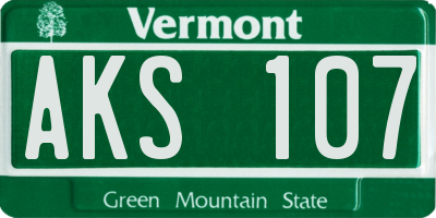 VT license plate AKS107