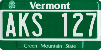 VT license plate AKS127