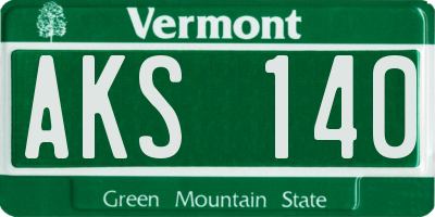VT license plate AKS140