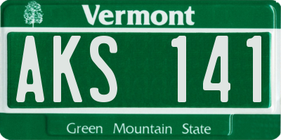 VT license plate AKS141