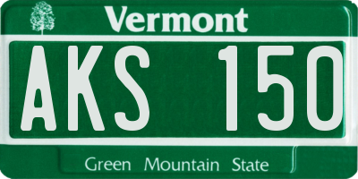 VT license plate AKS150