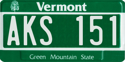 VT license plate AKS151