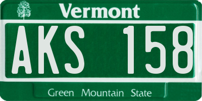 VT license plate AKS158