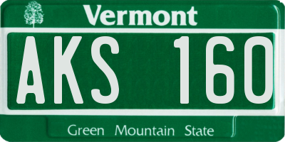 VT license plate AKS160