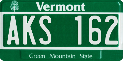 VT license plate AKS162
