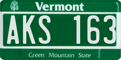 VT license plate AKS163