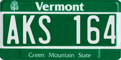 VT license plate AKS164