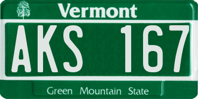VT license plate AKS167