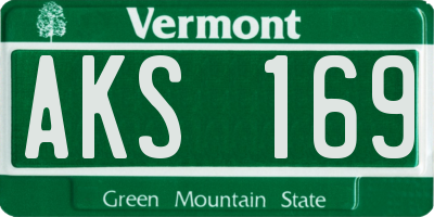 VT license plate AKS169