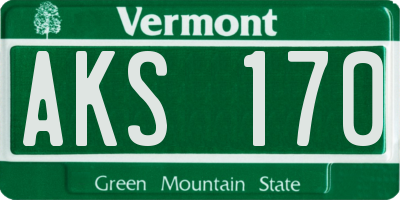VT license plate AKS170