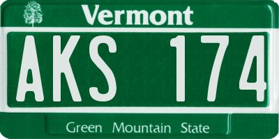VT license plate AKS174