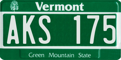 VT license plate AKS175