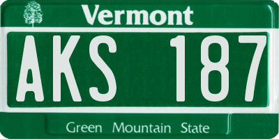 VT license plate AKS187