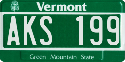 VT license plate AKS199