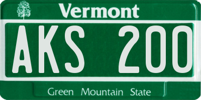 VT license plate AKS200