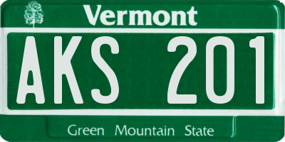 VT license plate AKS201