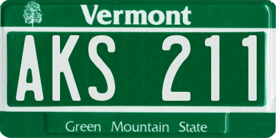 VT license plate AKS211