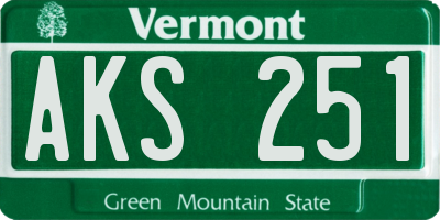 VT license plate AKS251