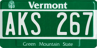 VT license plate AKS267