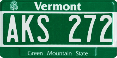 VT license plate AKS272