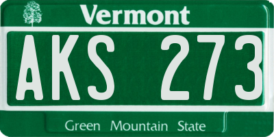 VT license plate AKS273