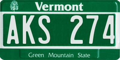 VT license plate AKS274