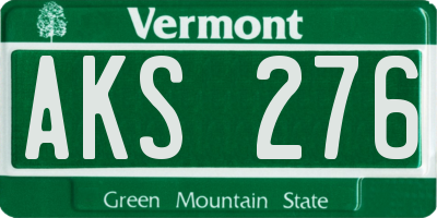 VT license plate AKS276
