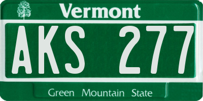 VT license plate AKS277