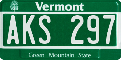 VT license plate AKS297
