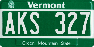 VT license plate AKS327
