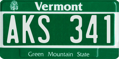VT license plate AKS341