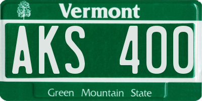 VT license plate AKS400