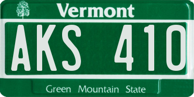VT license plate AKS410