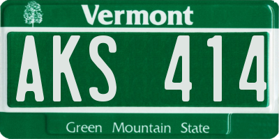 VT license plate AKS414