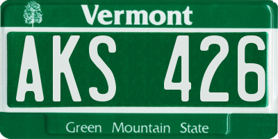 VT license plate AKS426