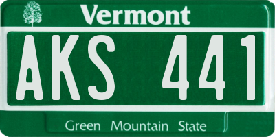 VT license plate AKS441