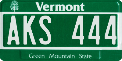 VT license plate AKS444