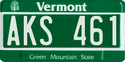 VT license plate AKS461
